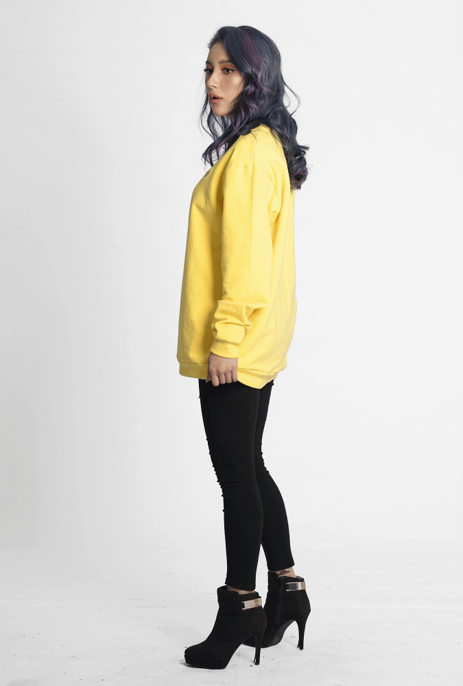 Golden Culture Autumn  Girl Sweatshirt (Yellow)